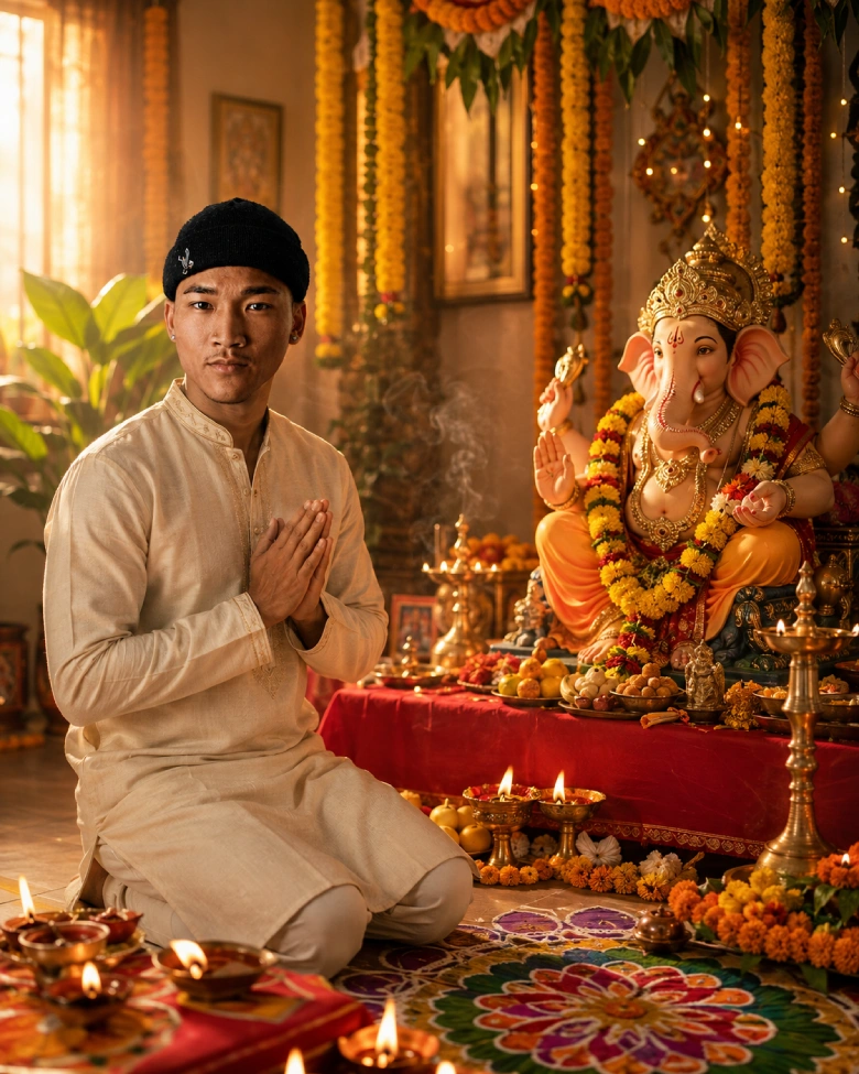 Home Puja Devotional Portrait