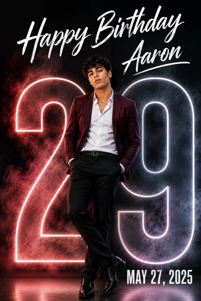 Neon Number Studio Flyer