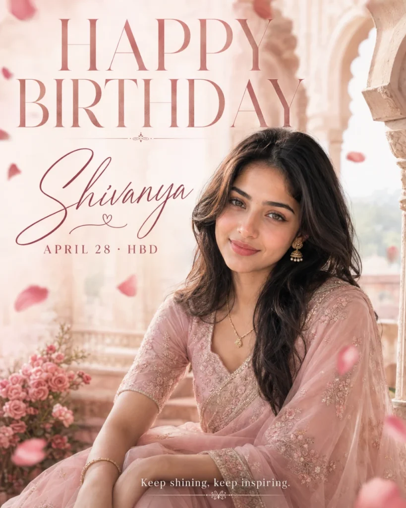 Pink Rose Garden Birthday Cover