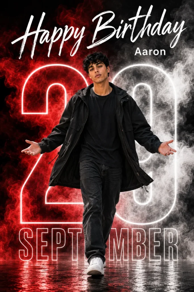 Red Smoke Walking Poster