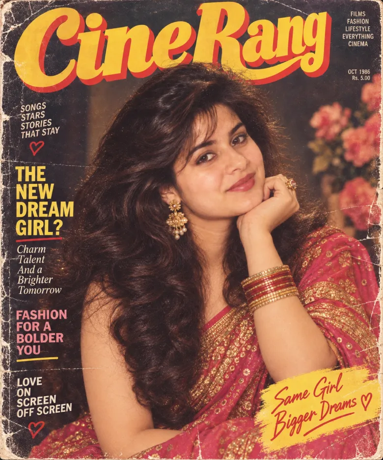 Bollywood Magazine Cover Portrait Prompt