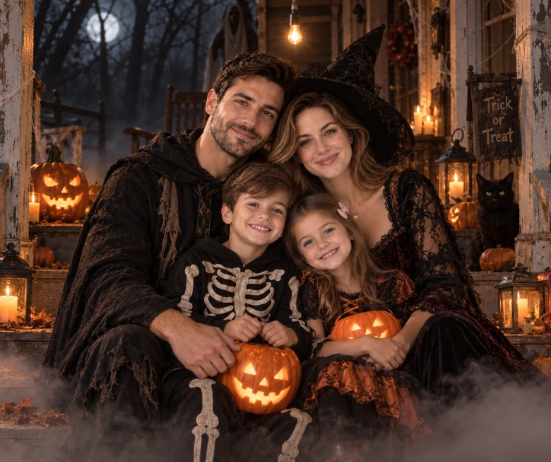 Candlelit Haunted Porch Prompt