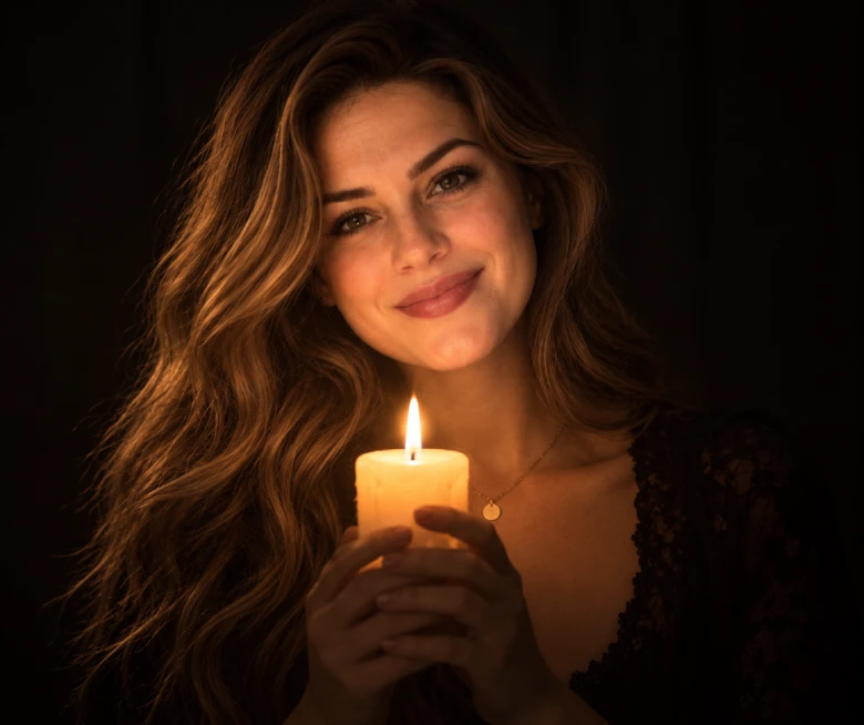 Candlelit Horror Portrait Prompt