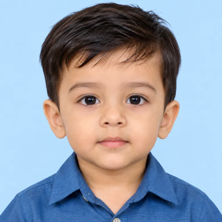 Child or toddler Passport Size Photo Prompt