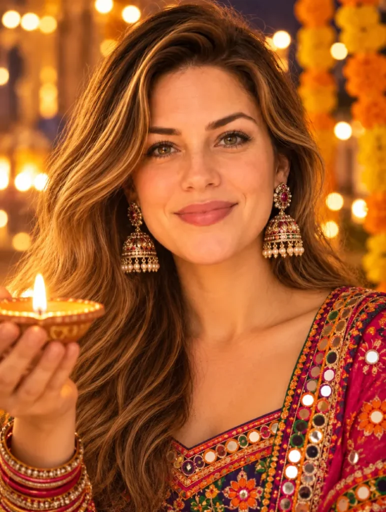 Diya Bokeh Close-Up Prompt