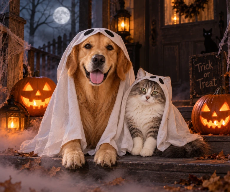Foggy Porch Ghost Pet Prompt