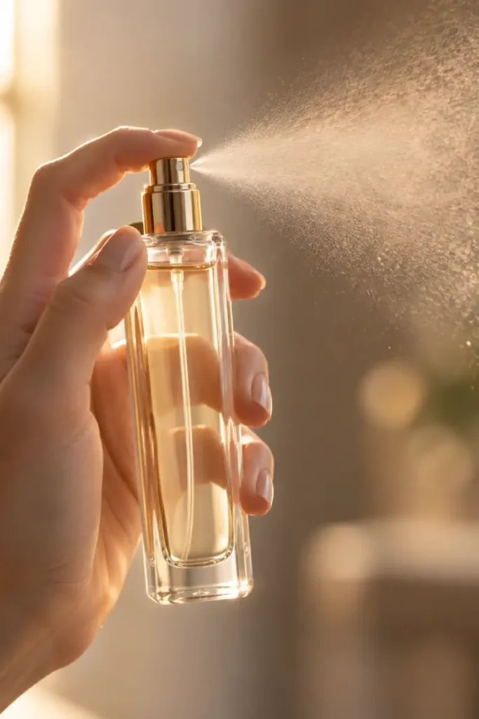 Hand Holding the Spray Moment Prompt