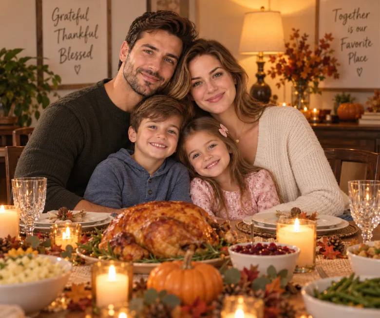 Head of the Table Family Portrait Prompt