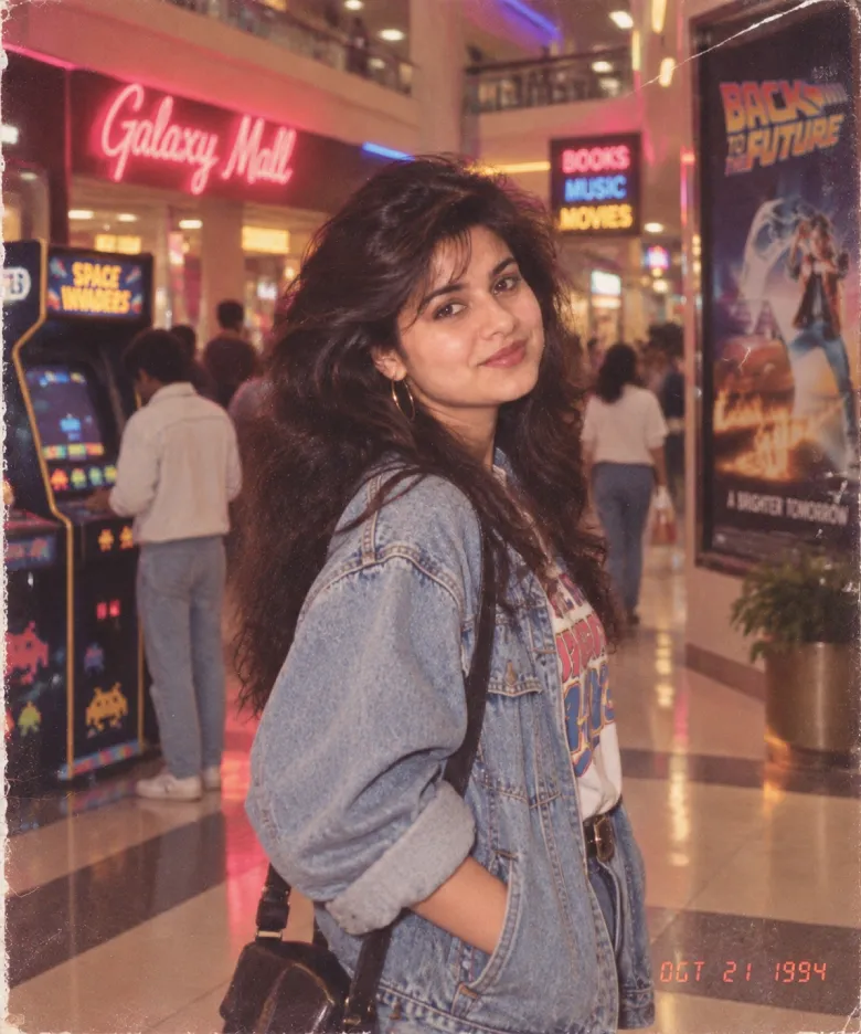 Retro Mall Portrait Prompt