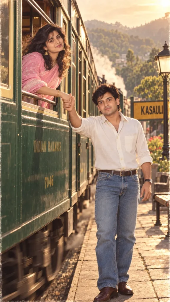 Romantic Steam Train Window Scene