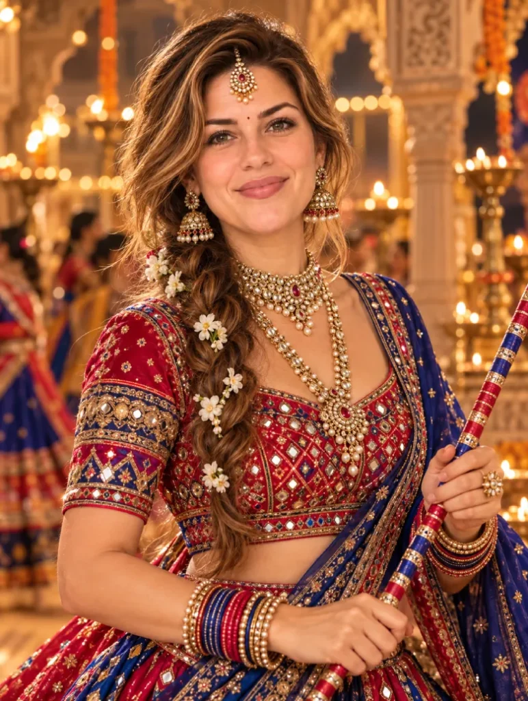 Royal Navratri Portrait Prompt