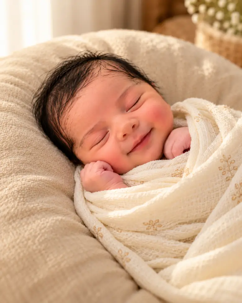 Sleeping newborn studio style Prompt