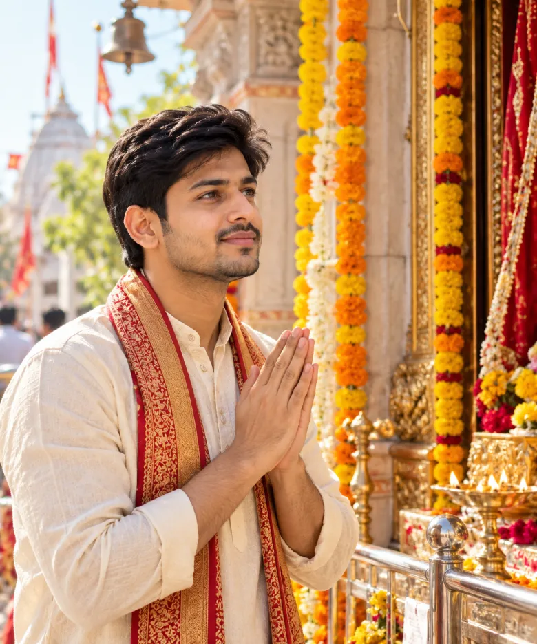 Temple Visit Portrait Prompt