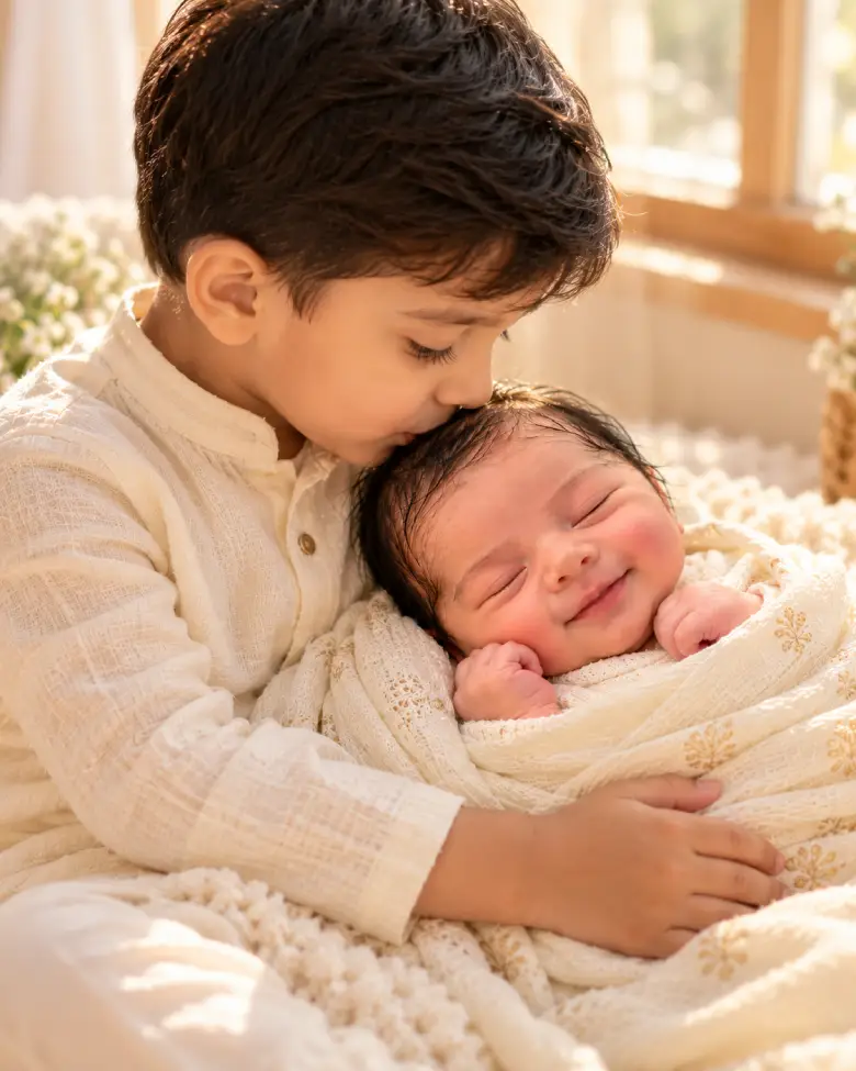 baby Big sibling kiss Propmt