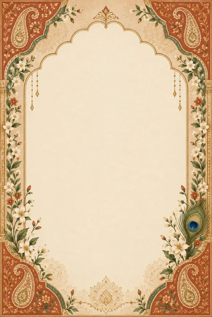 Ornate Indian Wedding Invitation Frame