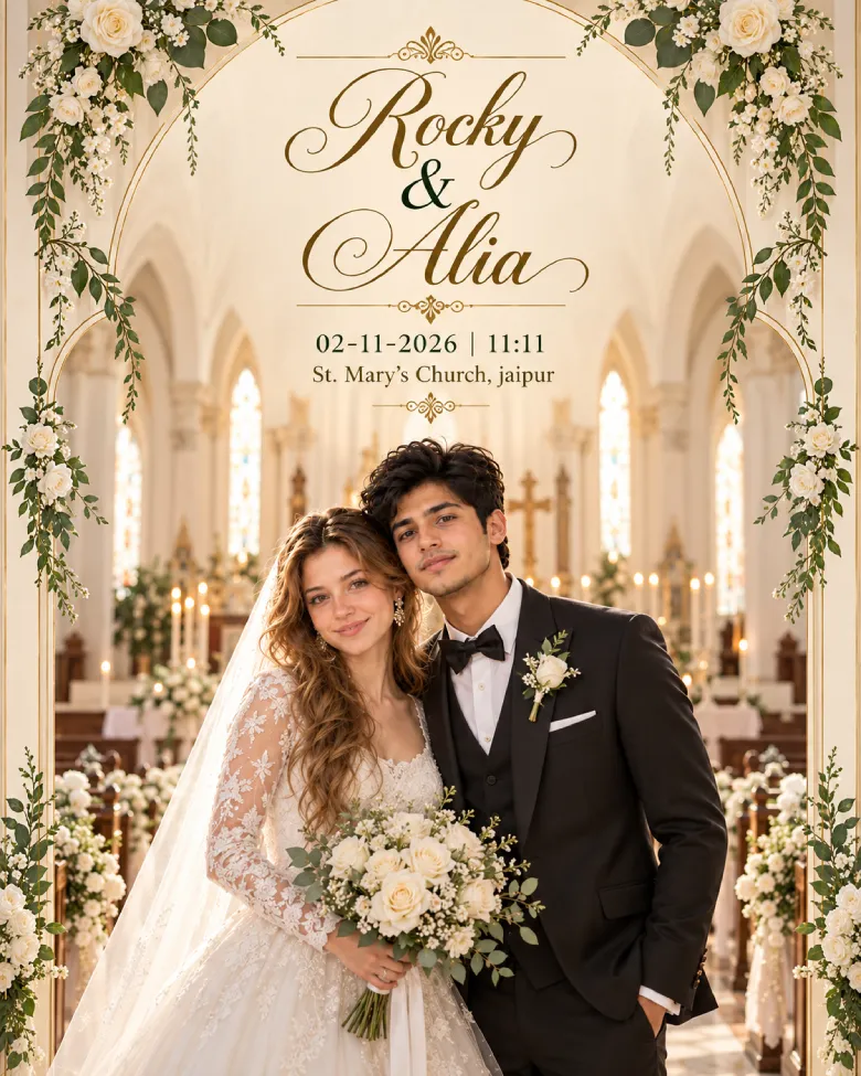 Christian wedding invitation