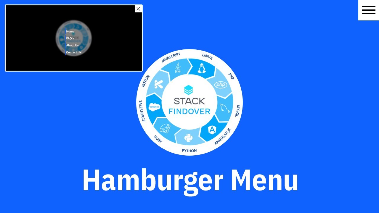 How to make Animated Hamburger Menu in HTML