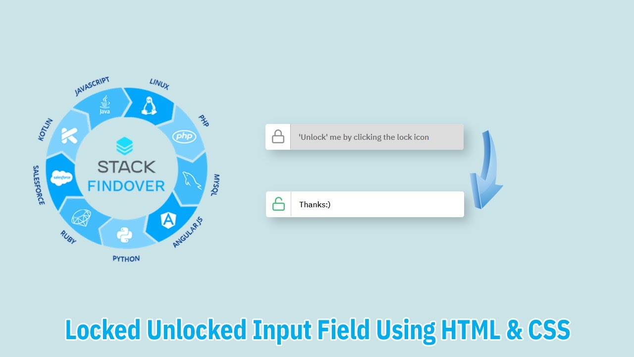 Locked Unlocked Input Field Using HTML & CSS
