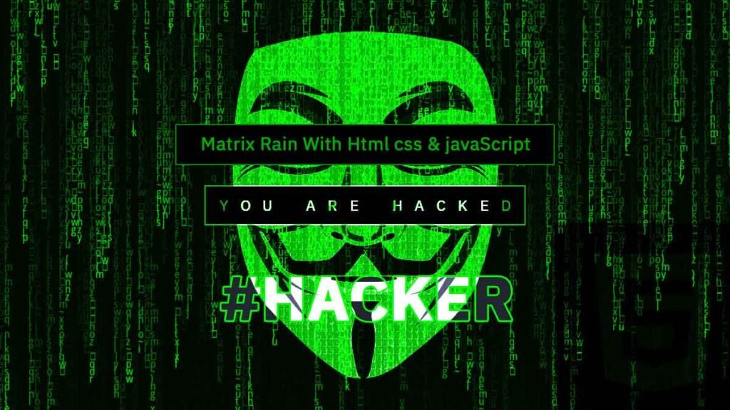 Matrix rain animation with message