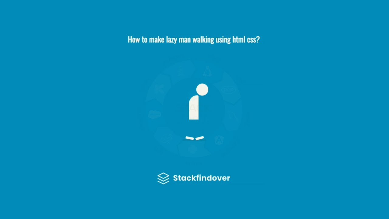 How to make lazy man with walking animation using html & css.