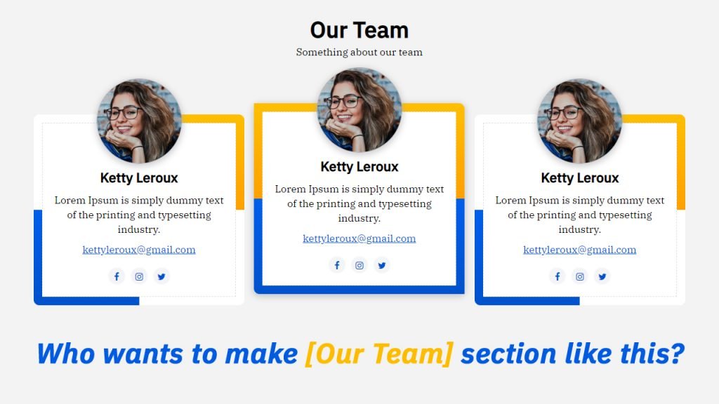 How to create a meet the team section