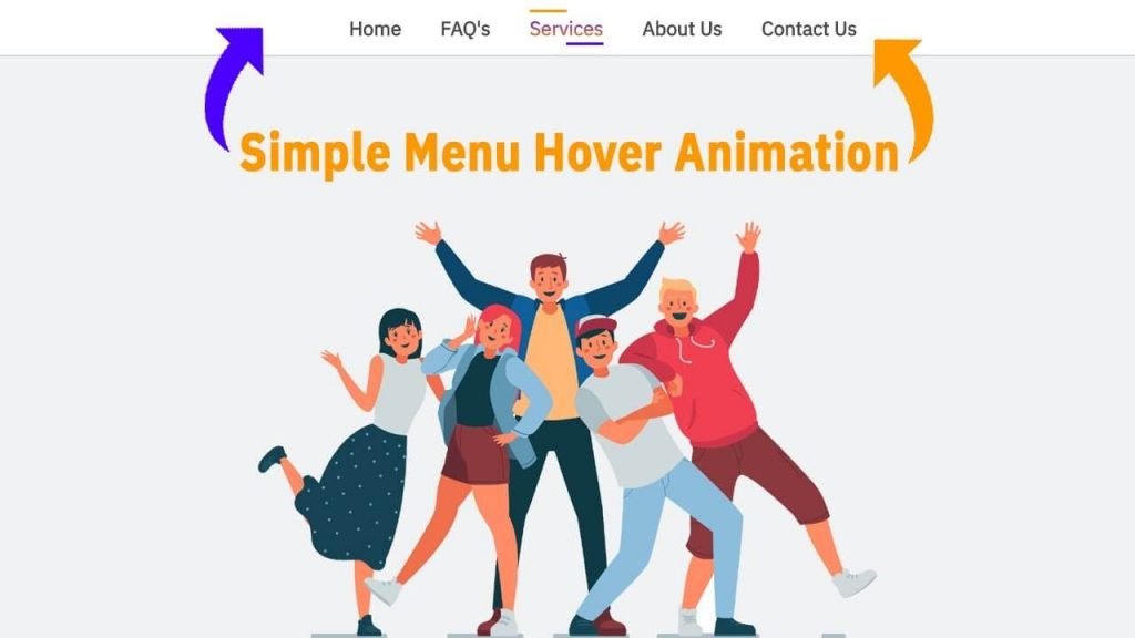 Advance Menu Hover Animation Using Css