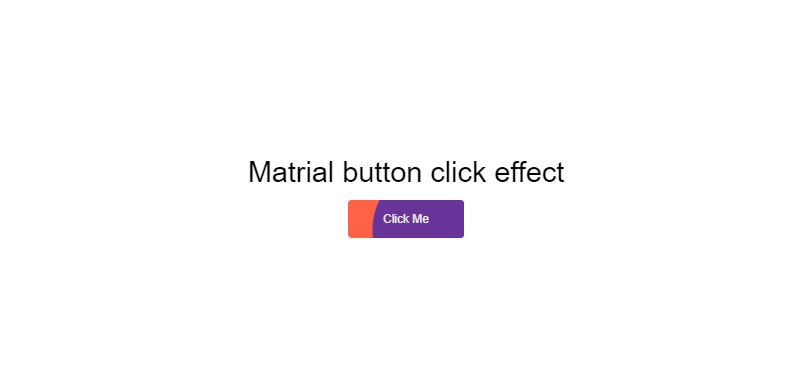Material design button click effect