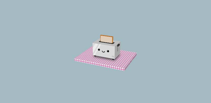 animated 3D toaster