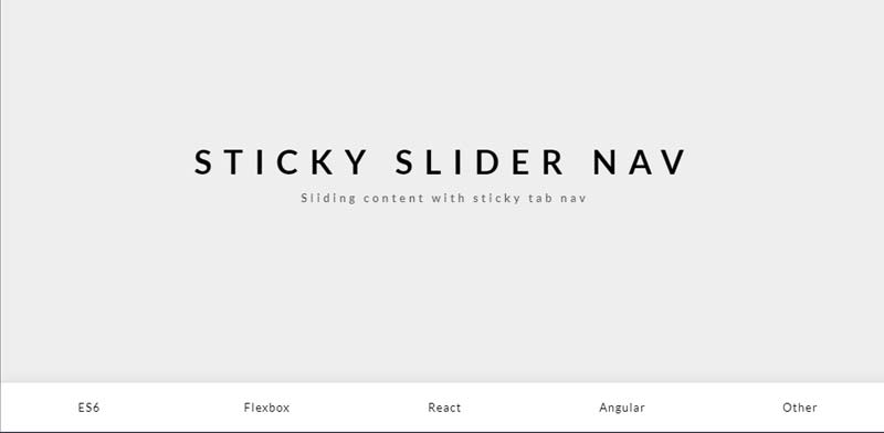 Sticky Slider Navigation