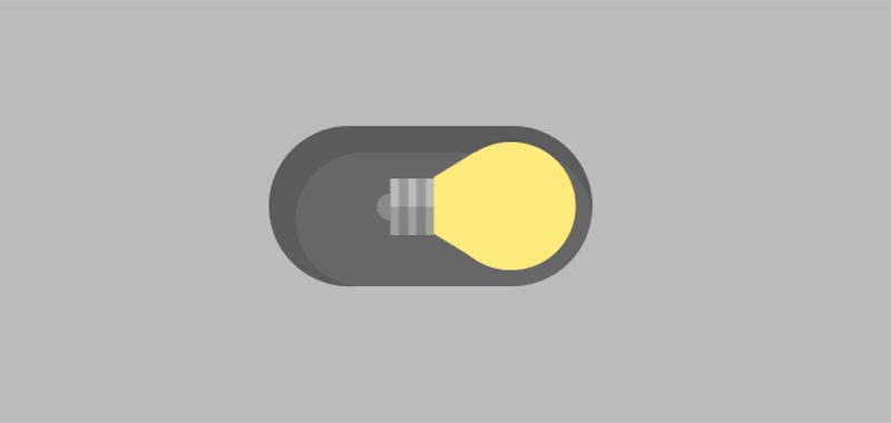 Light Bulb Toggle Switch Button