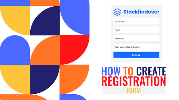 how to create a registration form