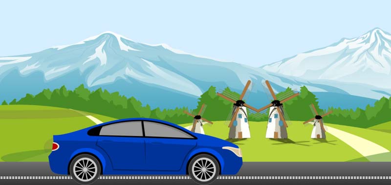Moving Car Background Animation