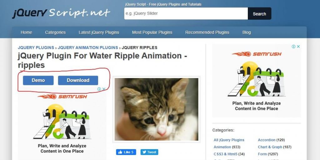 water ripple animation