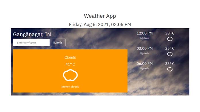 Weather App JavaScript