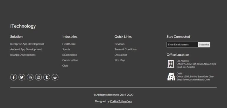 HTML Footer [ Responsive Website Footer Examples ]