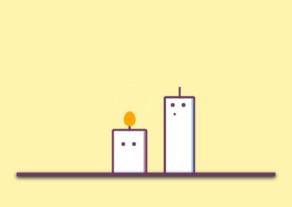 CSS Candle Fire Effect