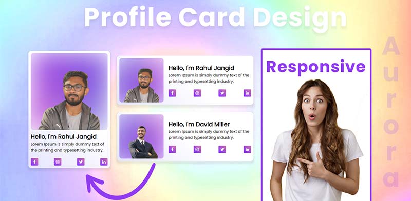 aurora profile card design