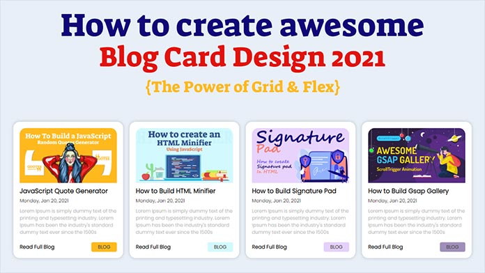 awesome blog card design 2021