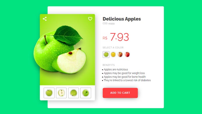 fruits product card