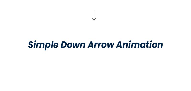 animated scroll down arrow