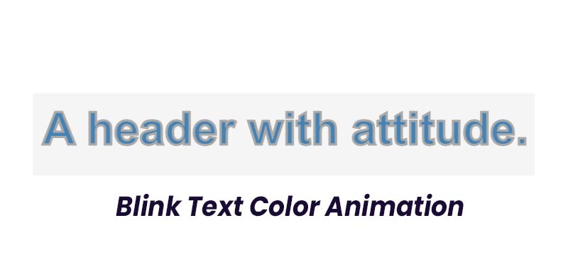 blink text stroke animation