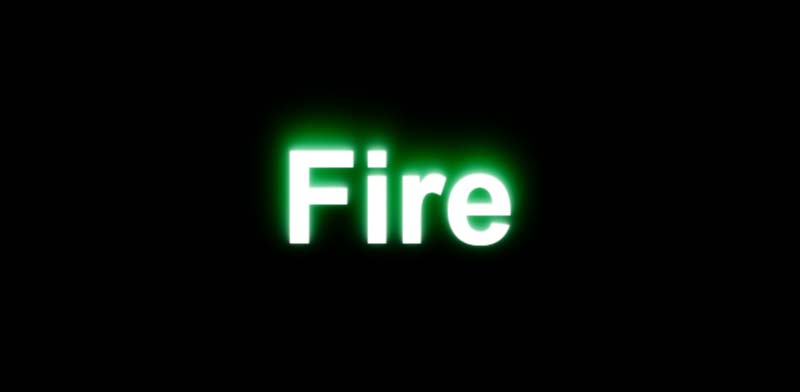 animated fire text