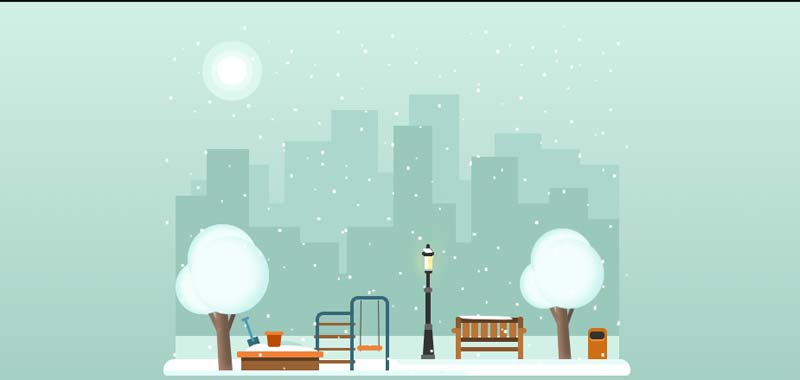 Animated CSS Snow Season