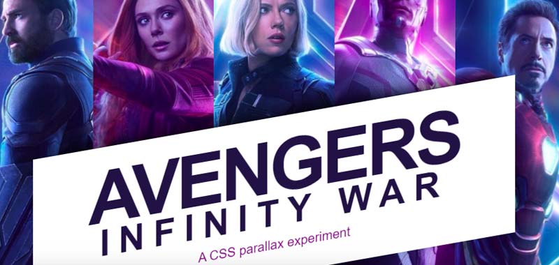 Avengers CSS parallax Effect jpg image