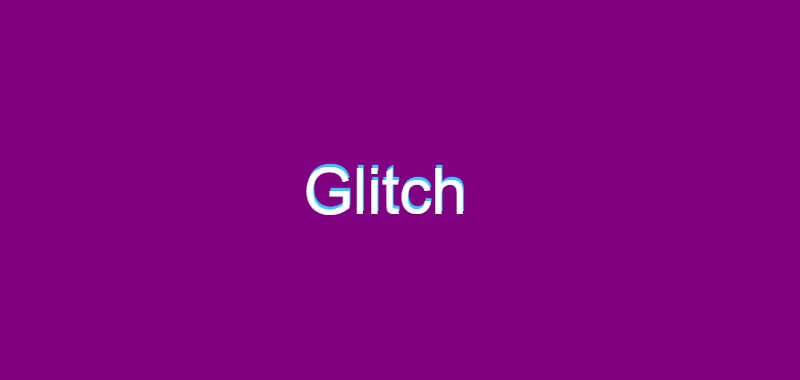 Awesome Glitch text Animation