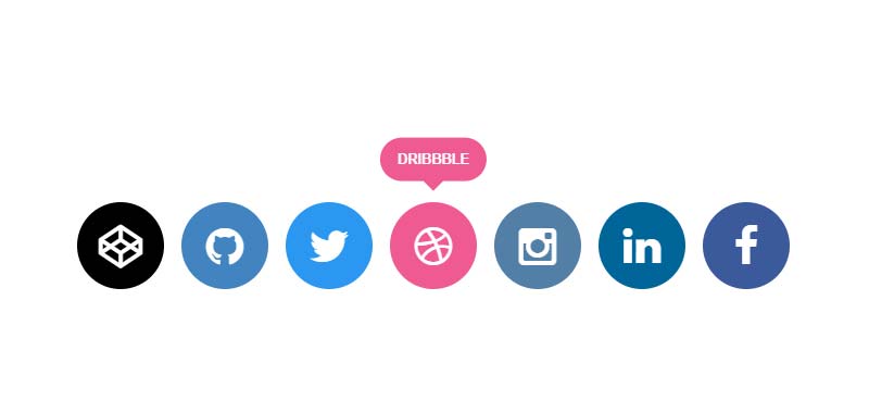 Awesome Social Icons with Tooltip