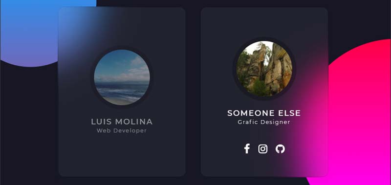 CSS Glassmorphism Card Hover Effect image