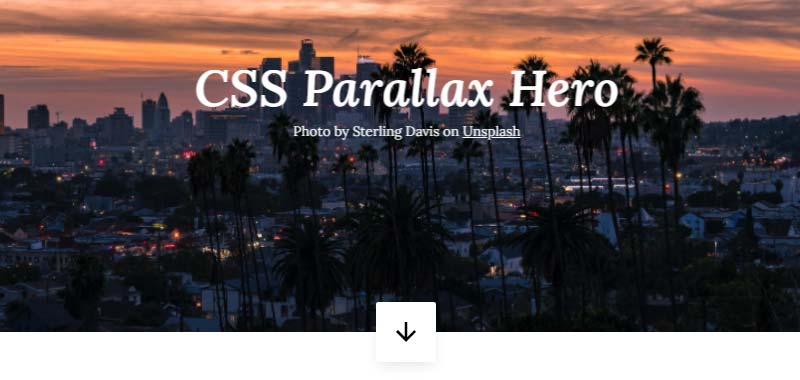CSS Parallax Hero Banner jpg image