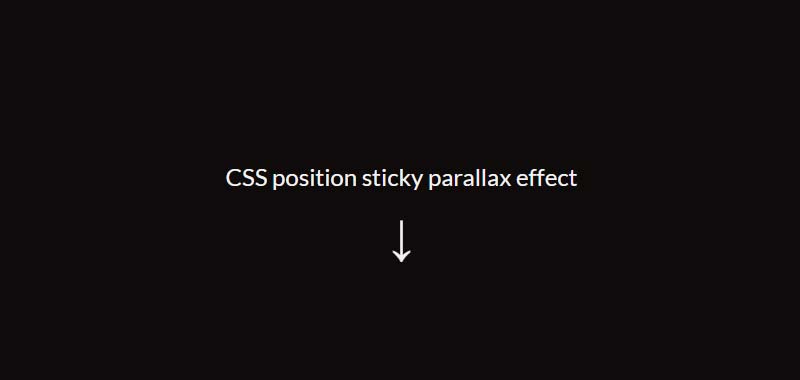 CSS Sticky Parallax Sections jpg image