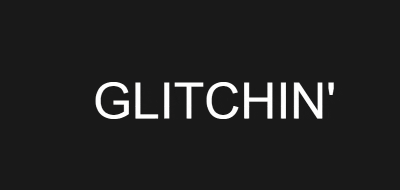 Glitch text effect with gsap gif